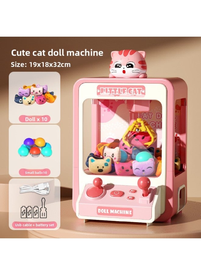 New Claw Machine Children's Toy Household Mini Clip Doll Boy and Girl Hanging Doll Baby Early Education Gashapon Machine